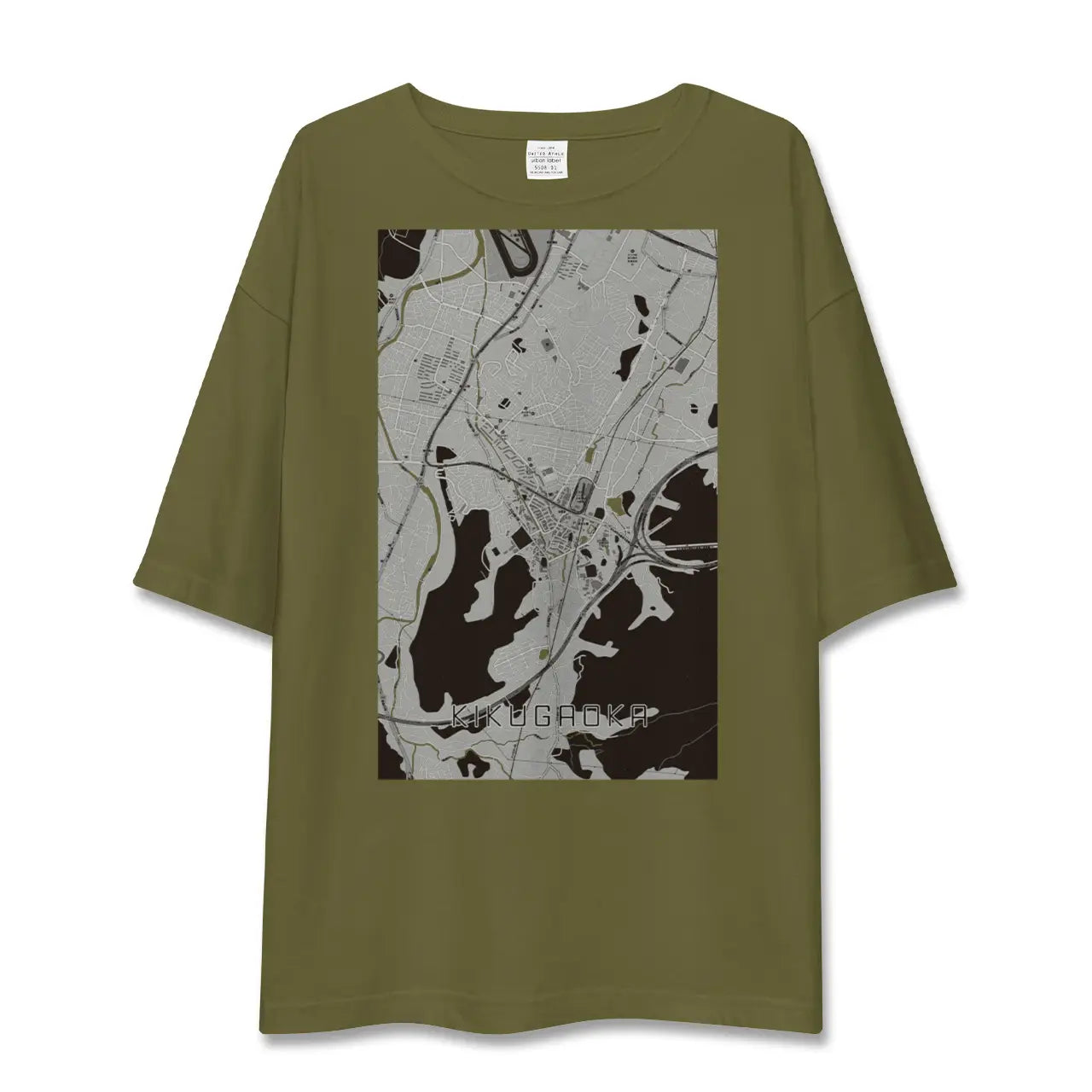 【企救丘(福岡県)】地図柄ビッグシルエットTシャツ