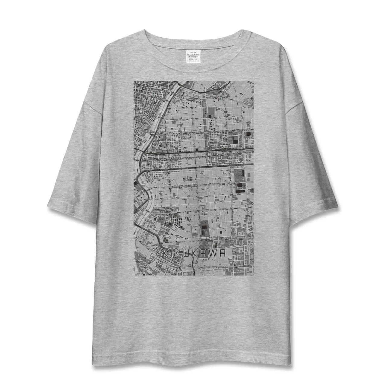 【菊川(東京都)】地図柄ビッグシルエットTシャツ