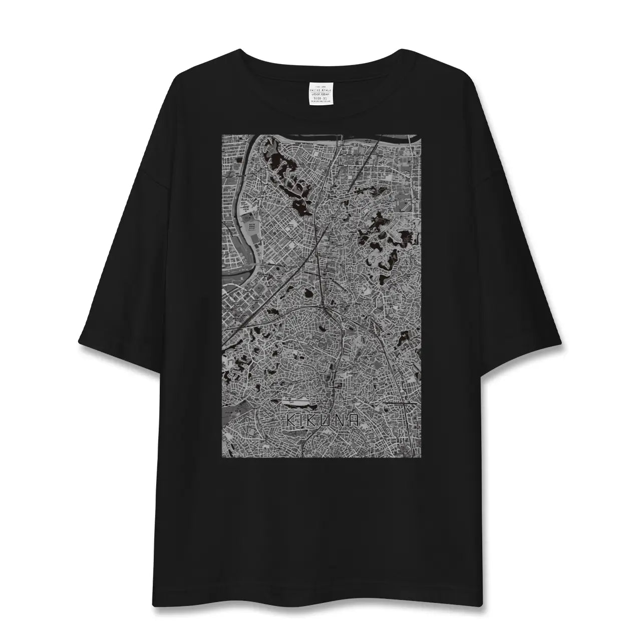 【菊名(神奈川県)】地図柄ビッグシルエットTシャツ