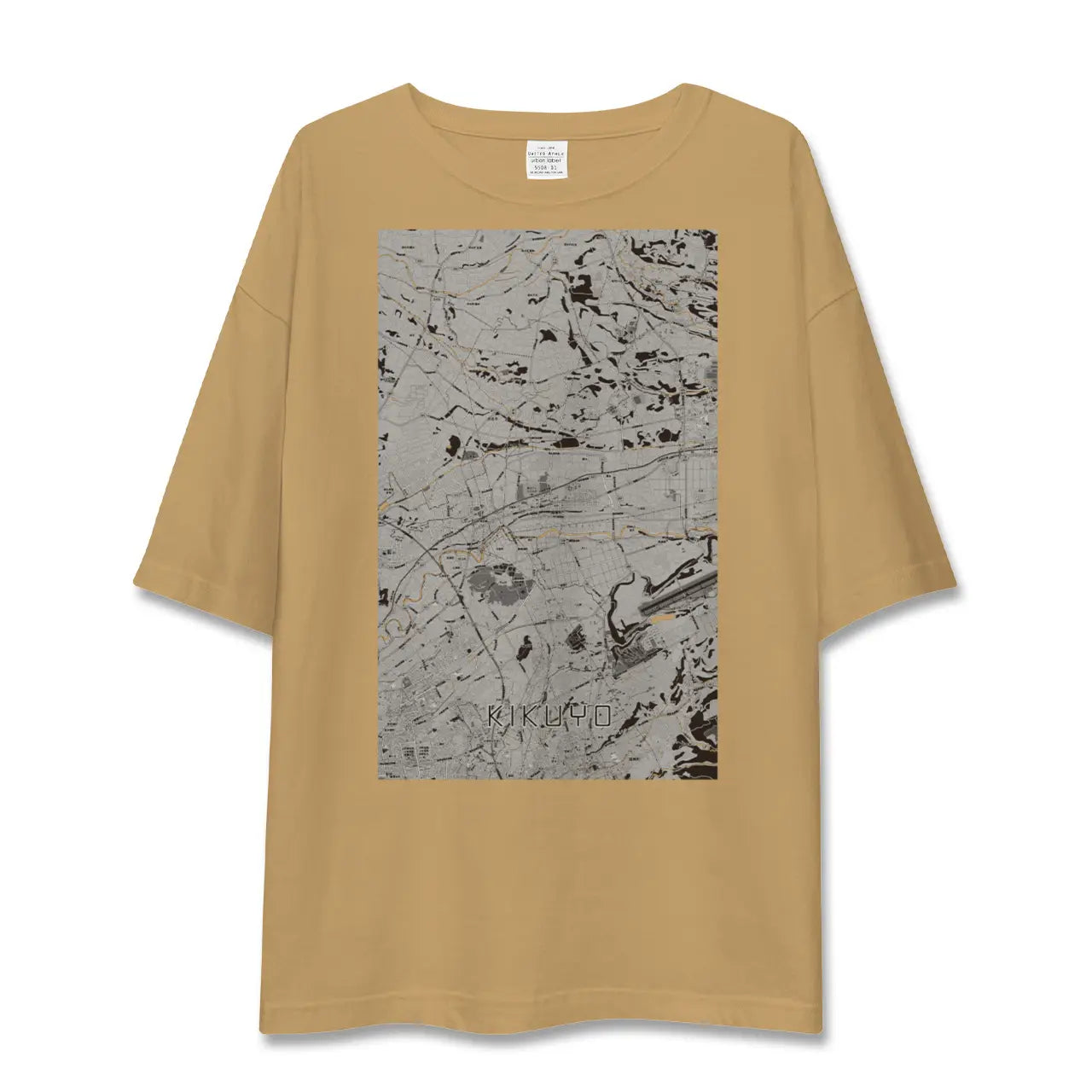【菊陽(熊本県)】地図柄ビッグシルエットTシャツ