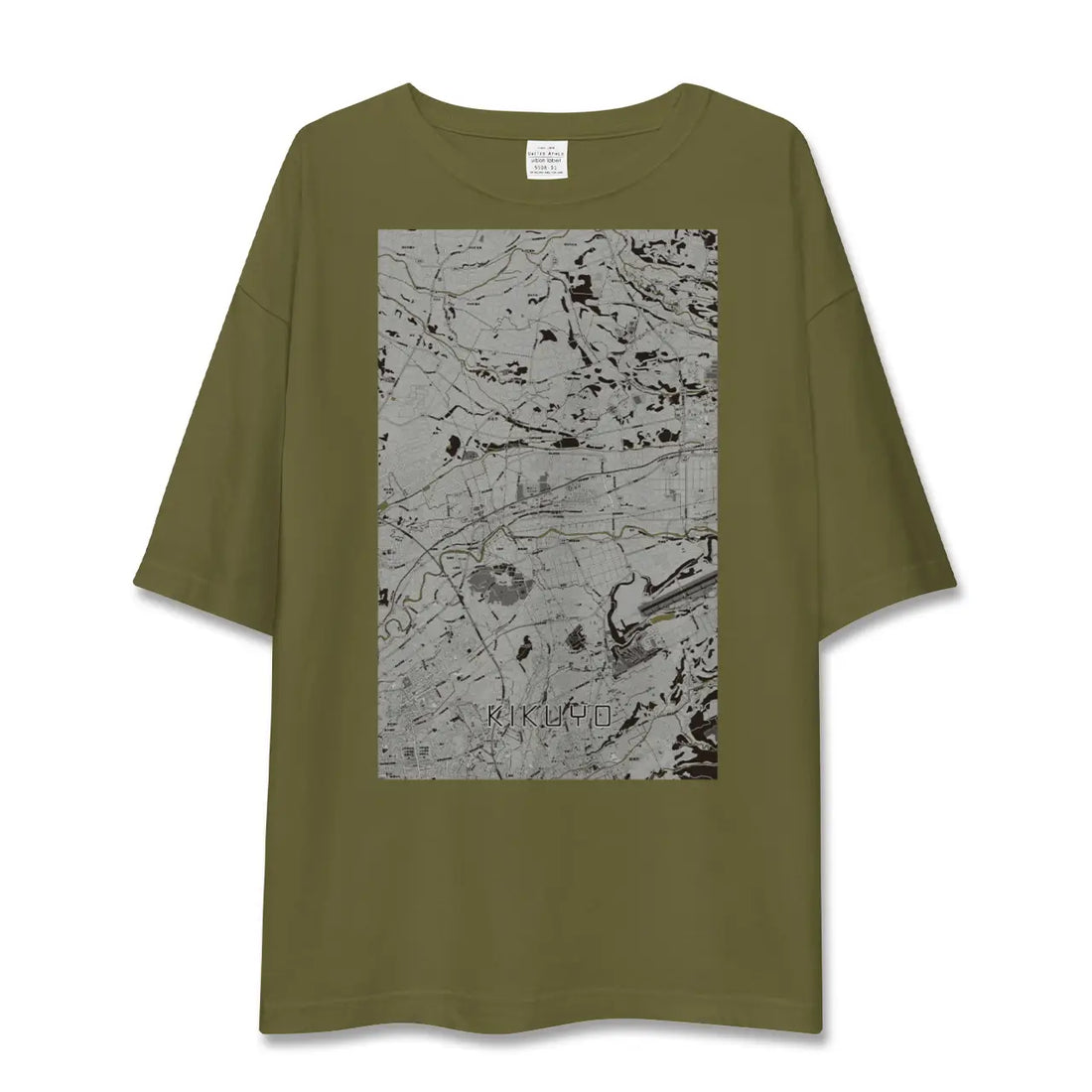 【菊陽(熊本県)】地図柄ビッグシルエットTシャツ