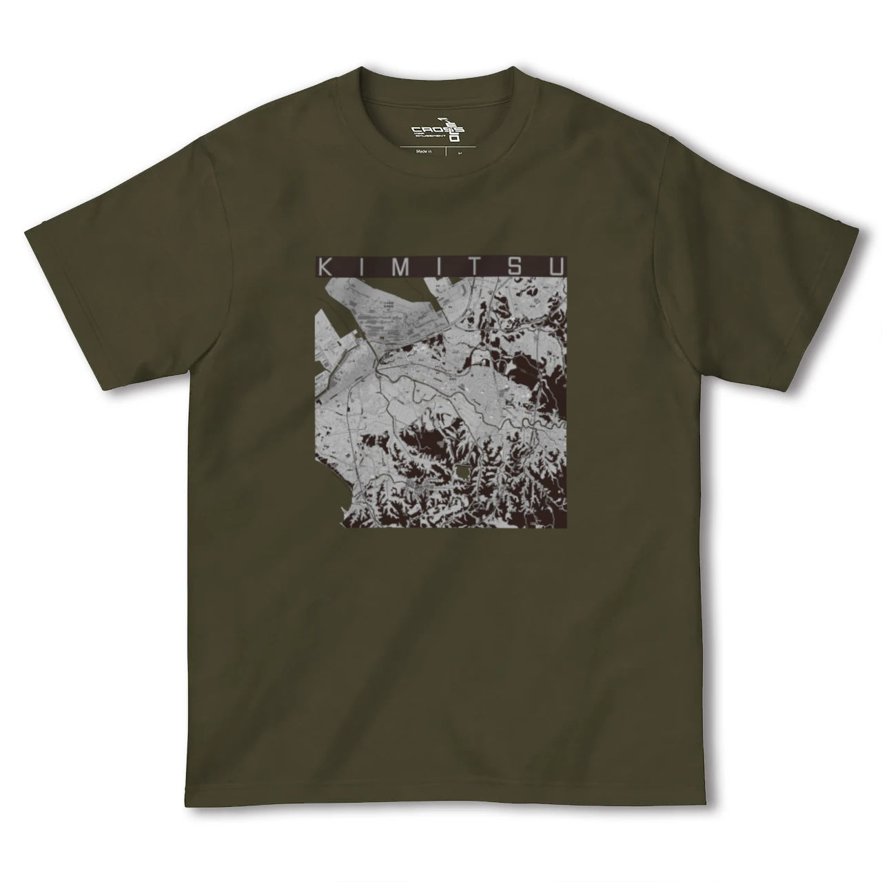 【君津(千葉県)】地図柄ヘビーウェイトTシャツ