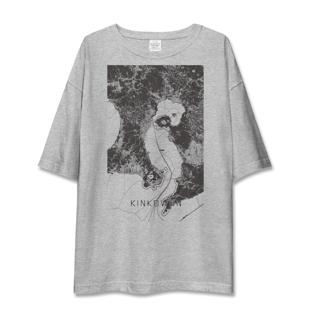 【錦江湾(鹿児島県)】地図柄ビッグシルエットTシャツ