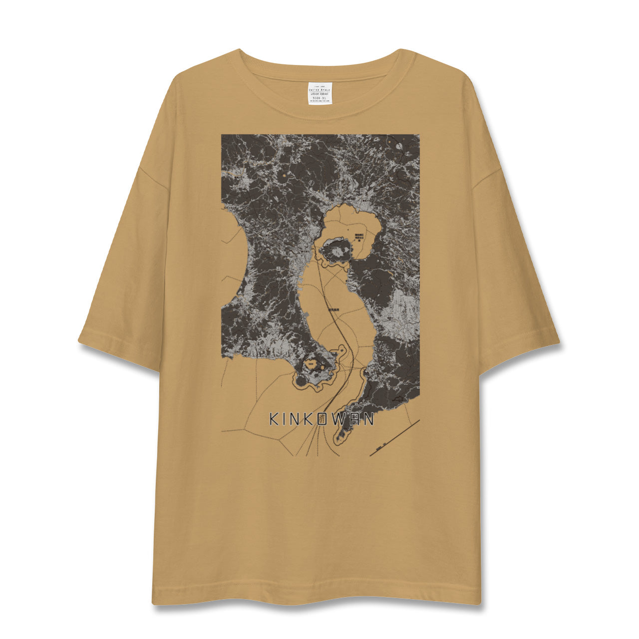【錦江湾(鹿児島県)】地図柄ビッグシルエットTシャツ