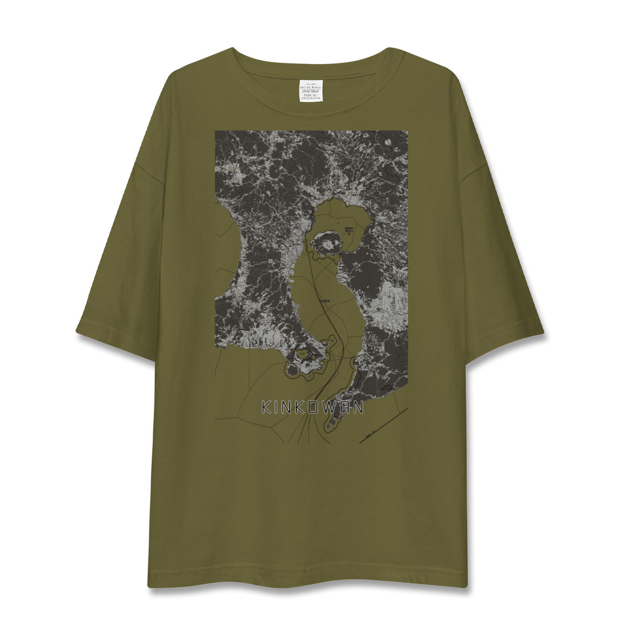 【錦江湾(鹿児島県)】地図柄ビッグシルエットTシャツ
