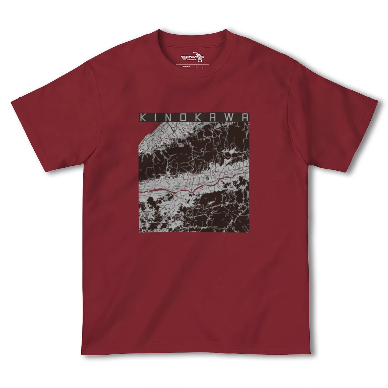 【紀の川(和歌山県)】地図柄ヘビーウェイトTシャツ
