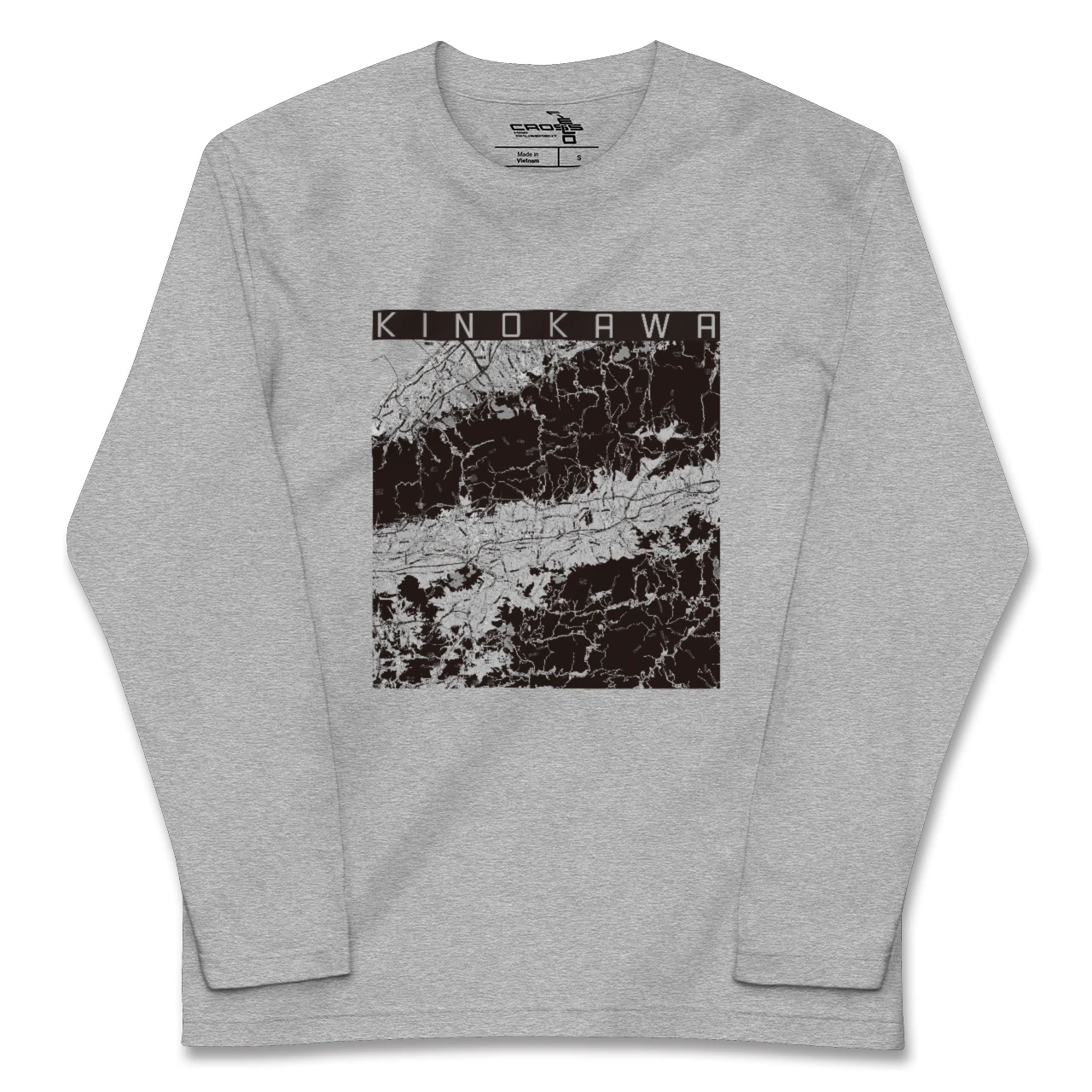 【紀の川(和歌山県)】地図柄ロングスリーブTシャツ