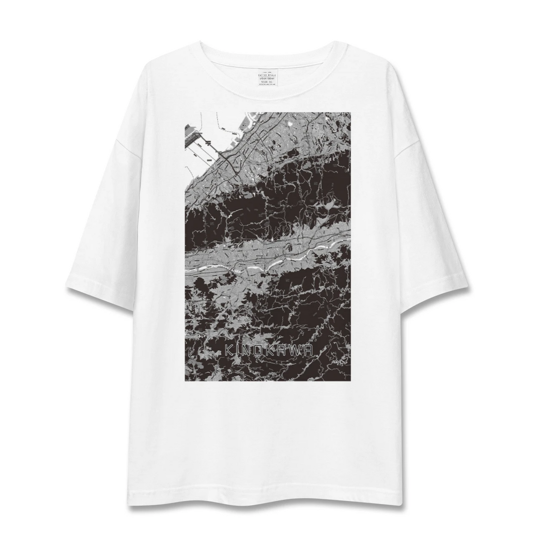 【紀の川(和歌山県)】地図柄ビッグシルエットTシャツ