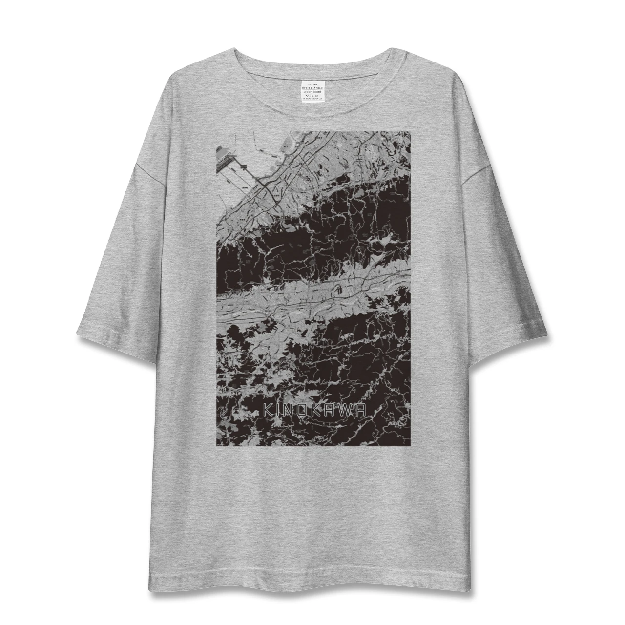 【紀の川(和歌山県)】地図柄ビッグシルエットTシャツ