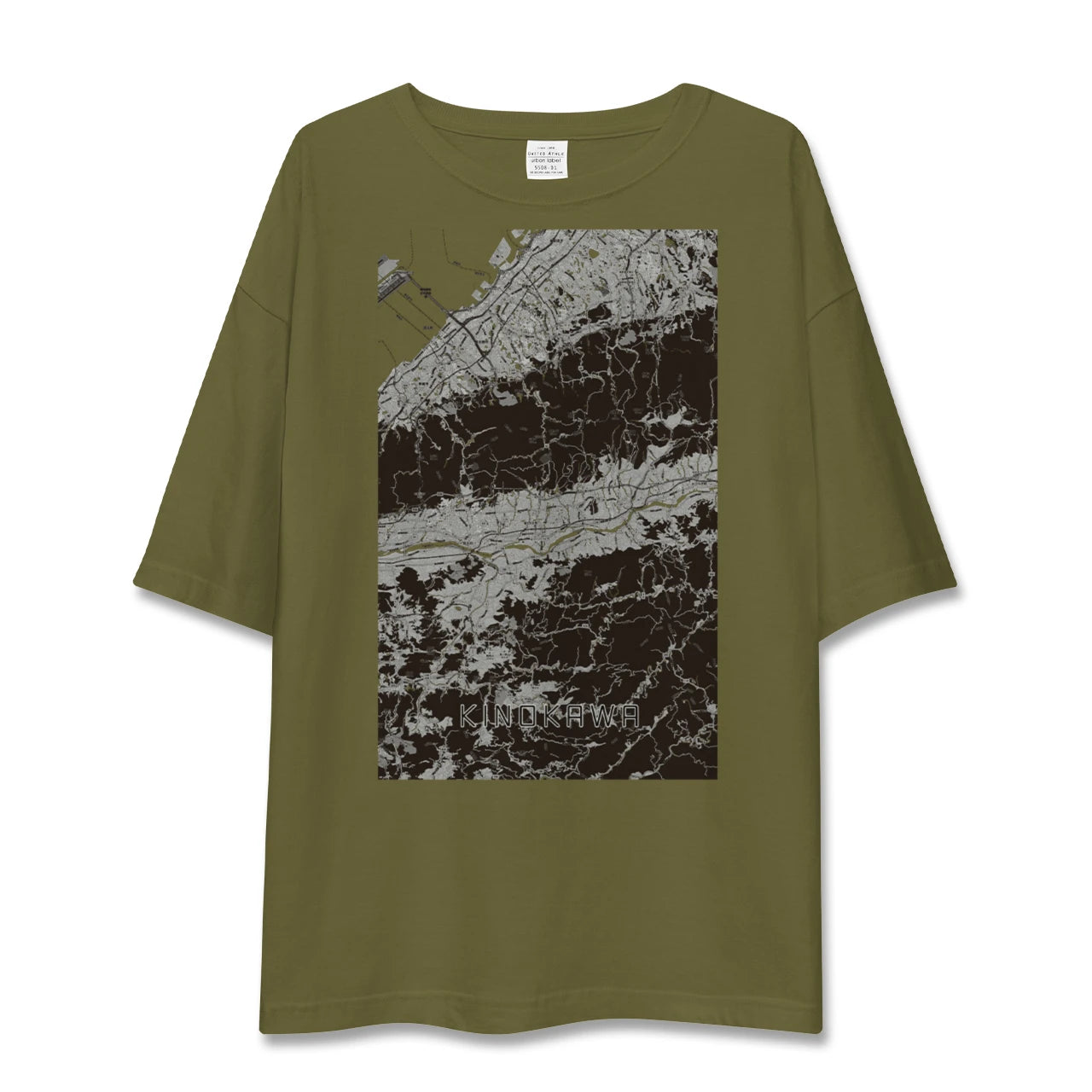 【紀の川(和歌山県)】地図柄ビッグシルエットTシャツ
