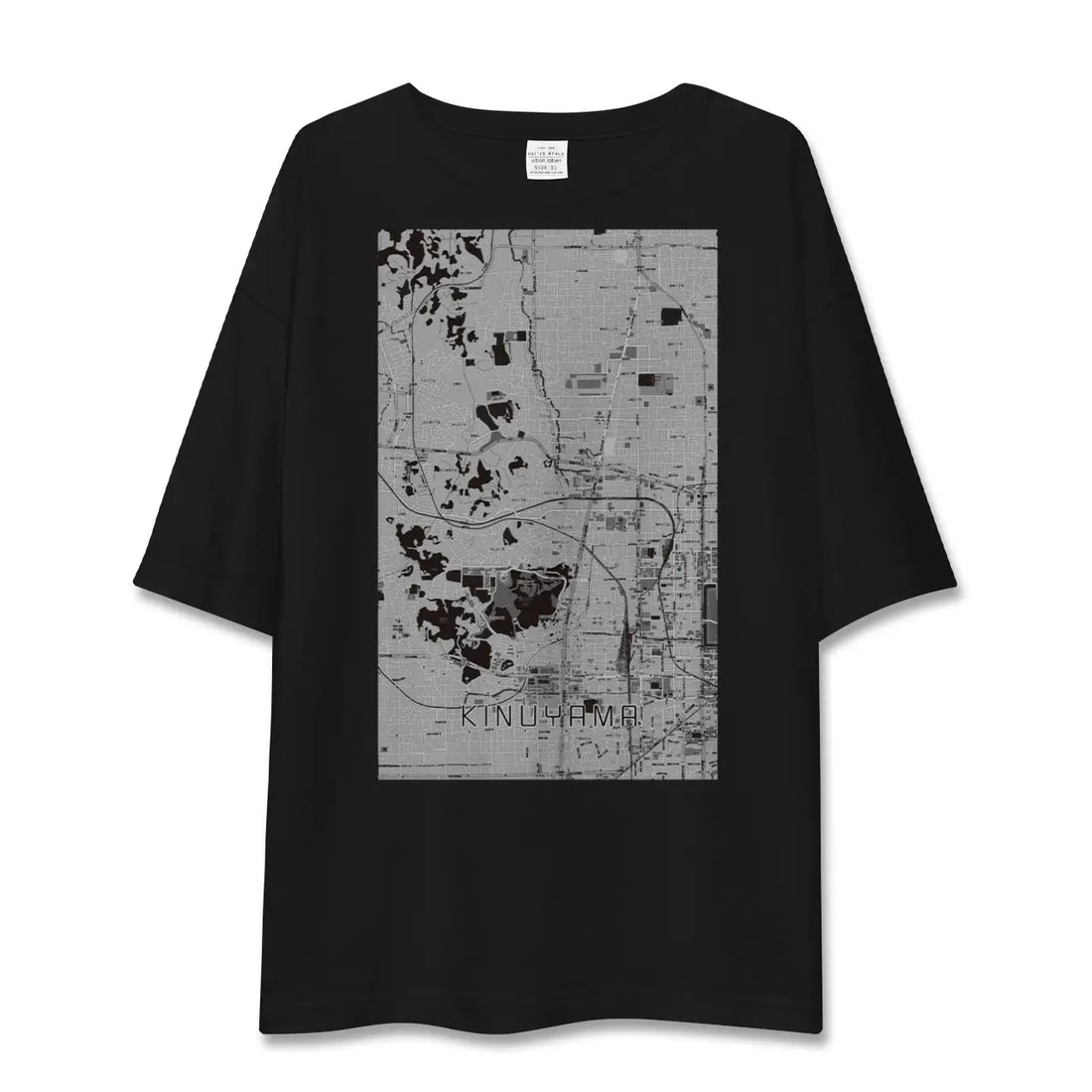 【衣山(愛媛県)】地図柄ビッグシルエットTシャツ