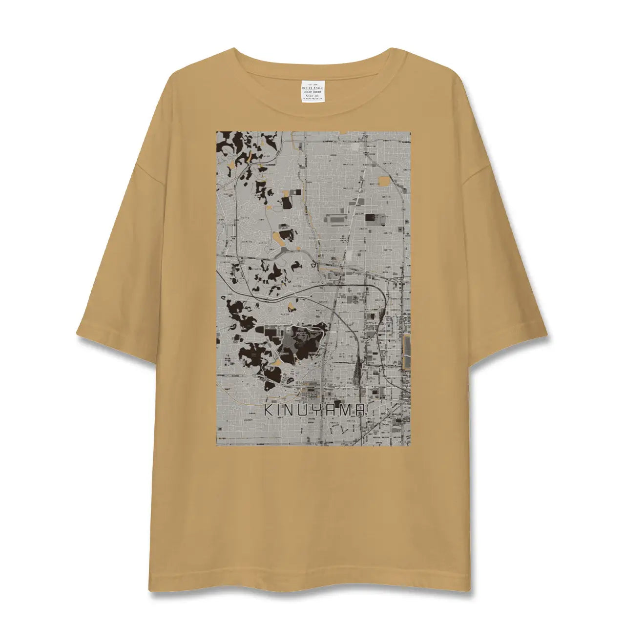 【衣山(愛媛県)】地図柄ビッグシルエットTシャツ