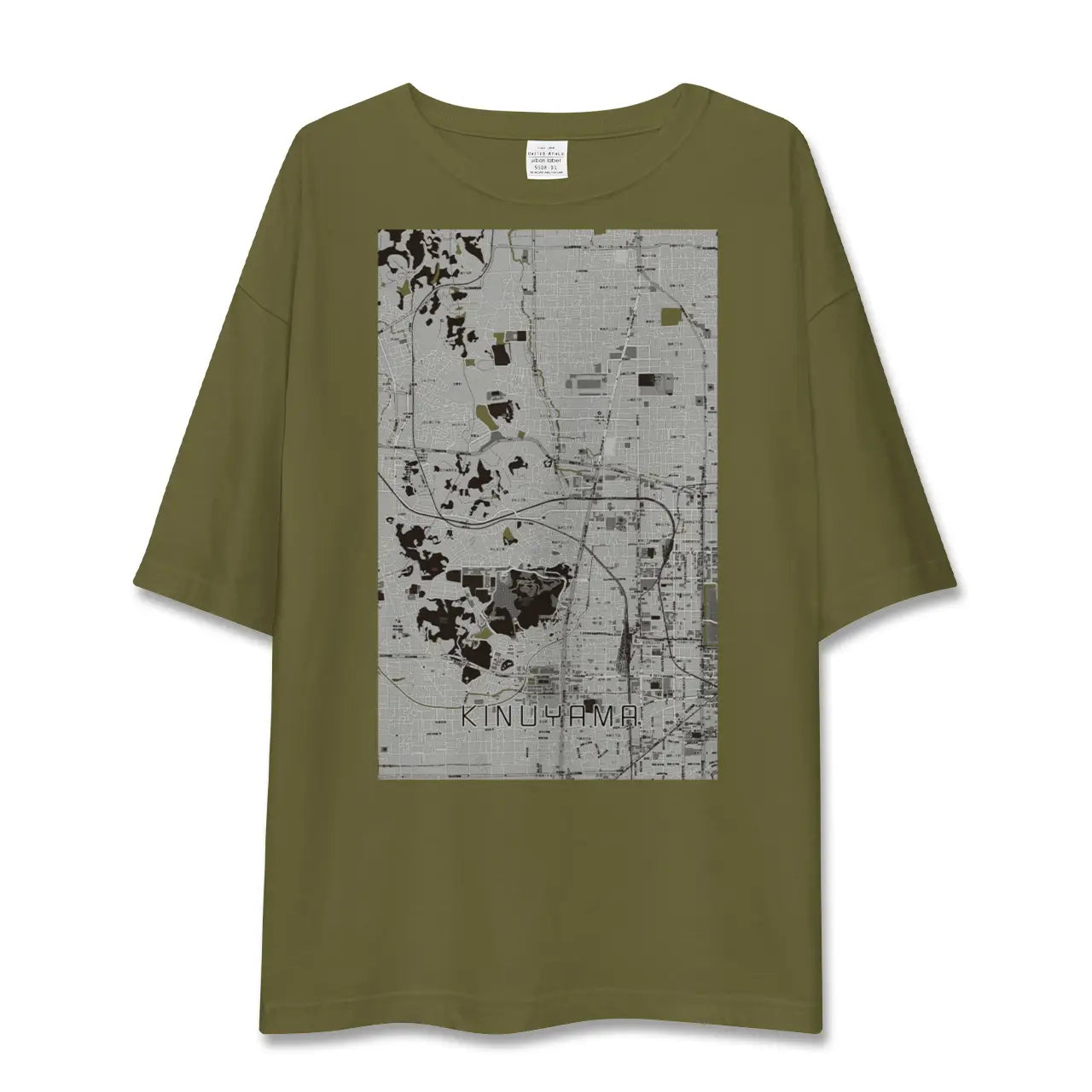 【衣山(愛媛県)】地図柄ビッグシルエットTシャツ