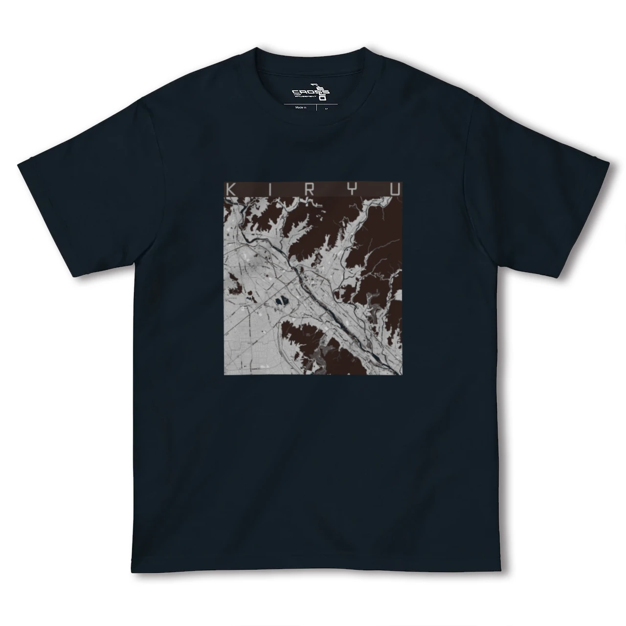 【桐生(群馬県)】地図柄ヘビーウェイトTシャツ