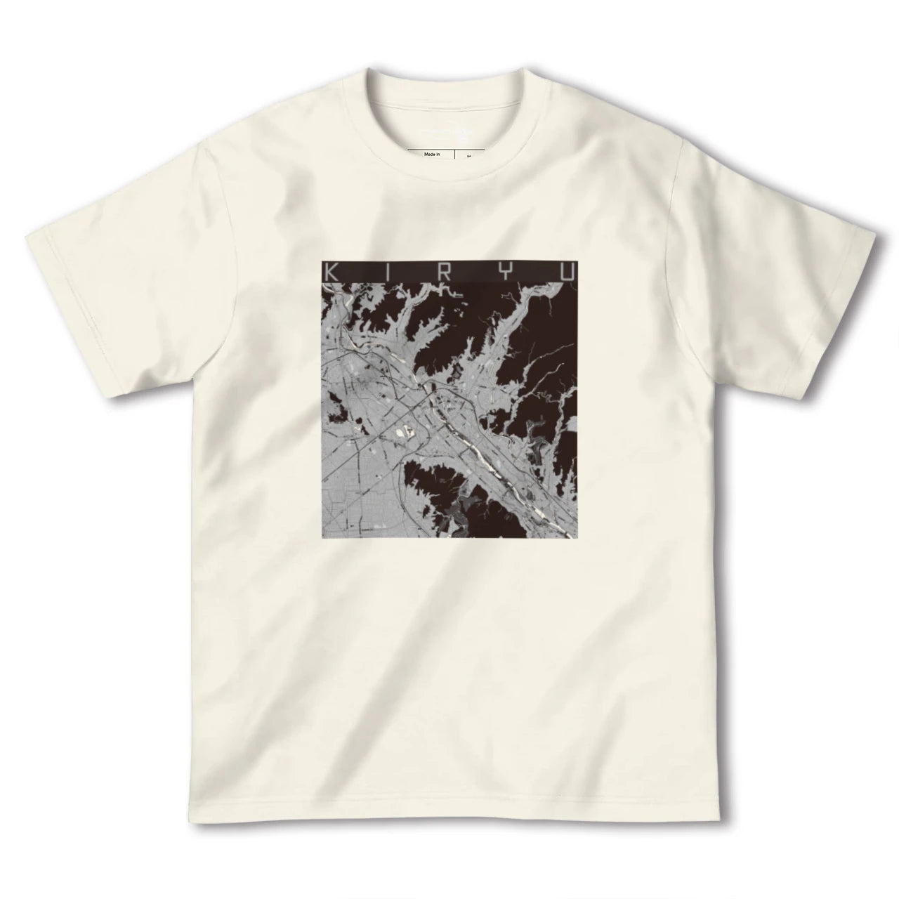 【桐生(群馬県)】地図柄ヘビーウェイトTシャツ