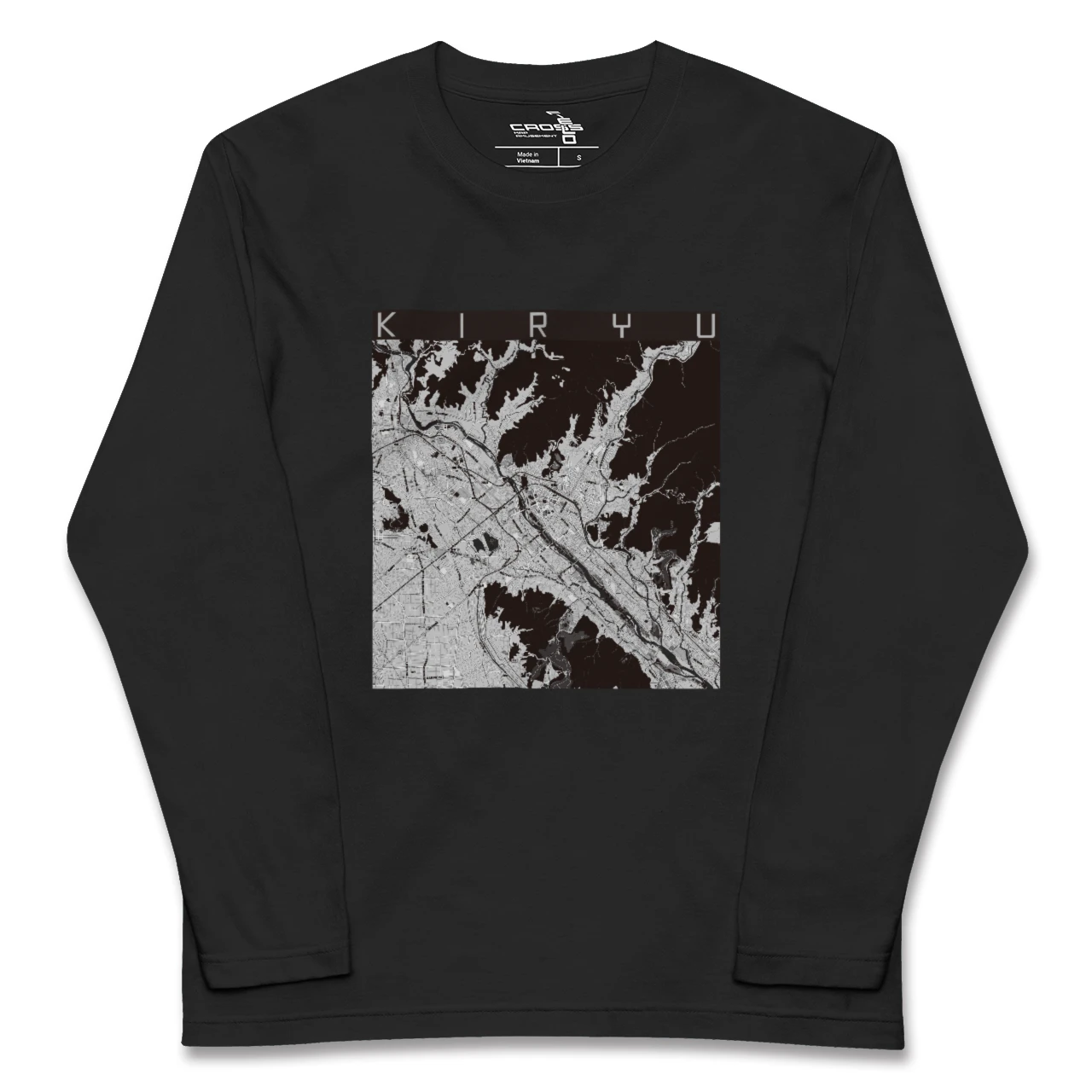 【桐生(群馬県)】地図柄ロングスリーブTシャツ