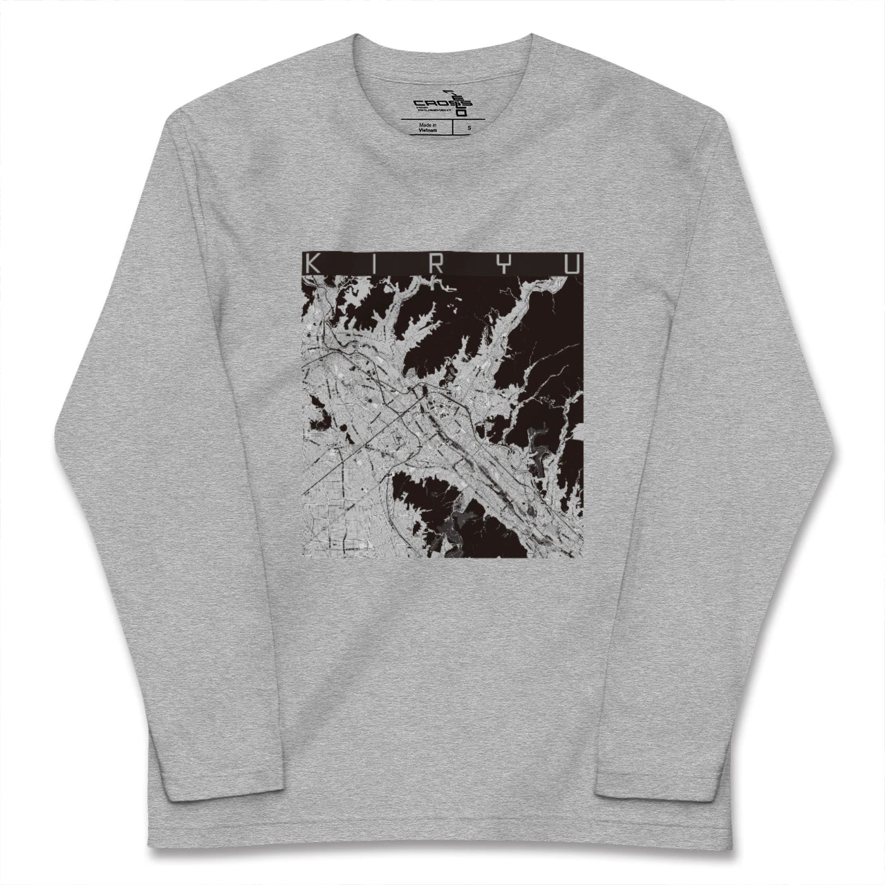 【桐生(群馬県)】地図柄ロングスリーブTシャツ