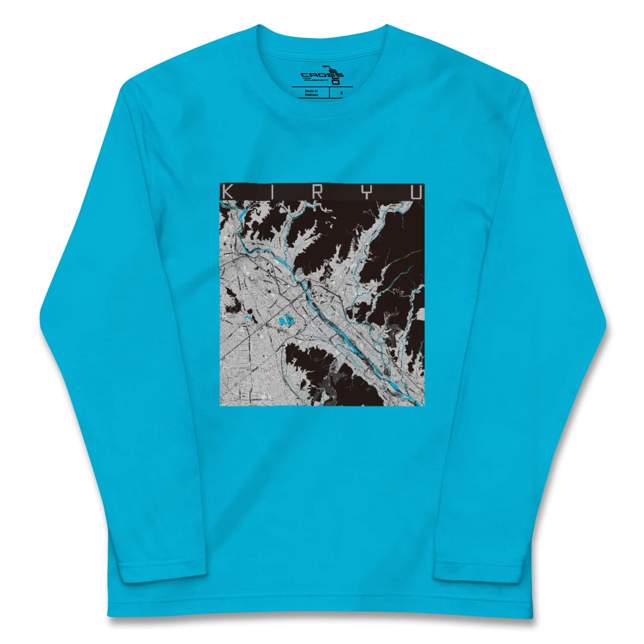 【桐生(群馬県)】地図柄ロングスリーブTシャツ