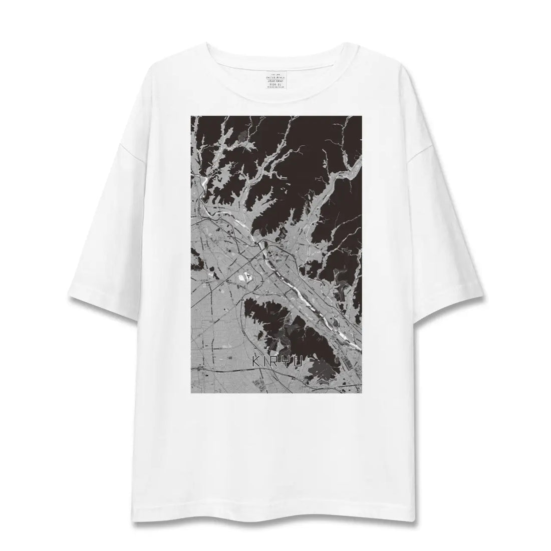【桐生(群馬県)】地図柄ビッグシルエットTシャツ