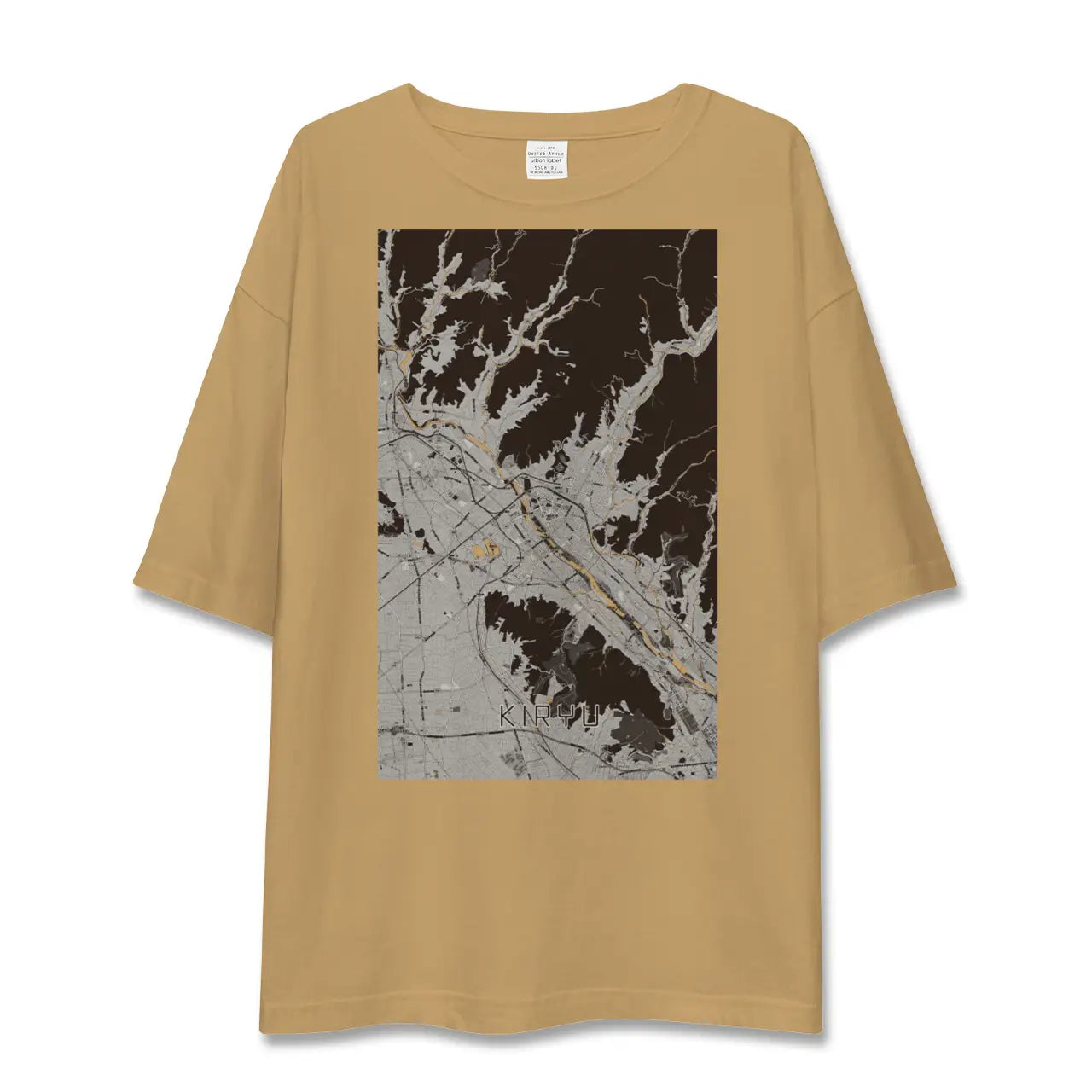 【桐生(群馬県)】地図柄ビッグシルエットTシャツ