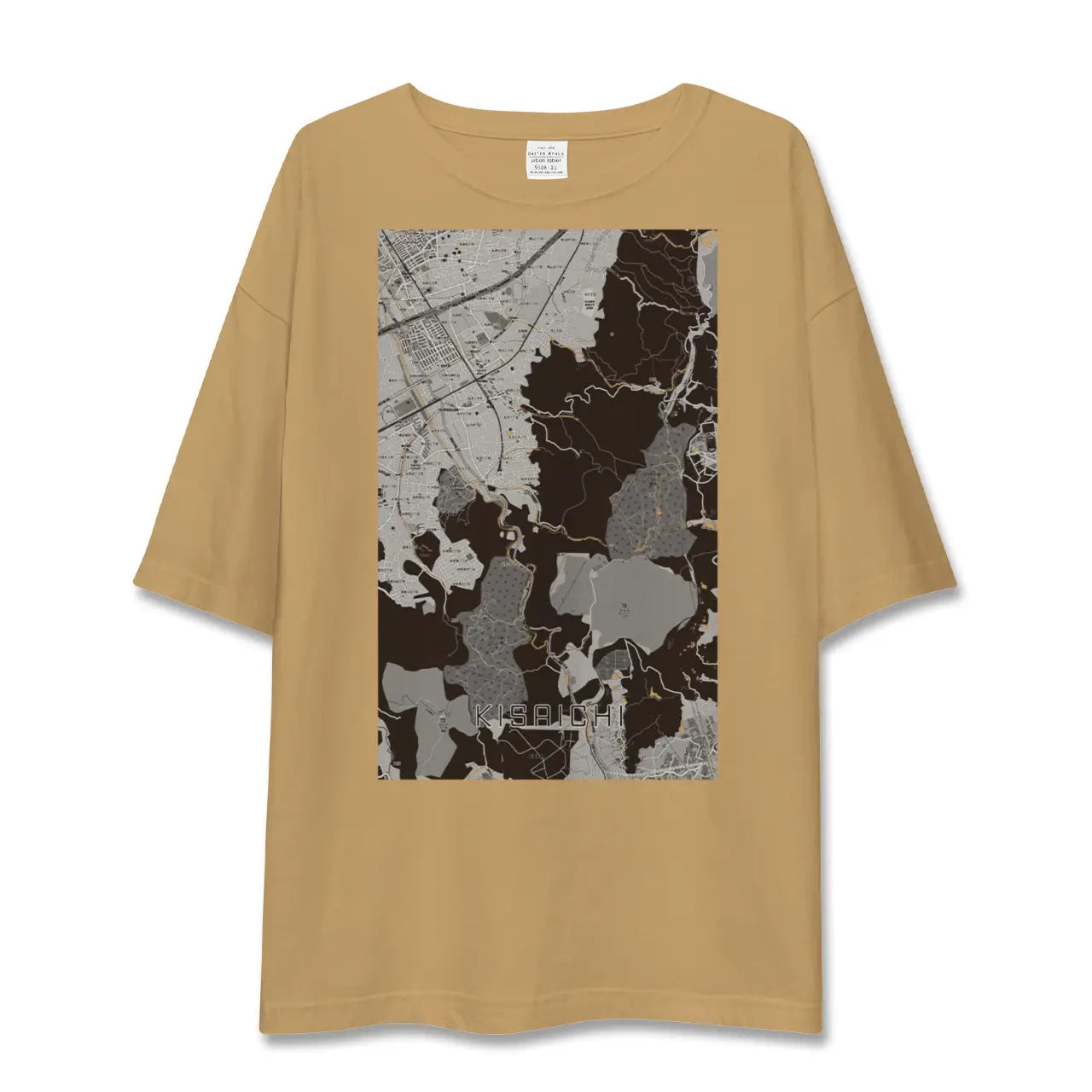 【私市(大阪府)】地図柄ビッグシルエットTシャツ