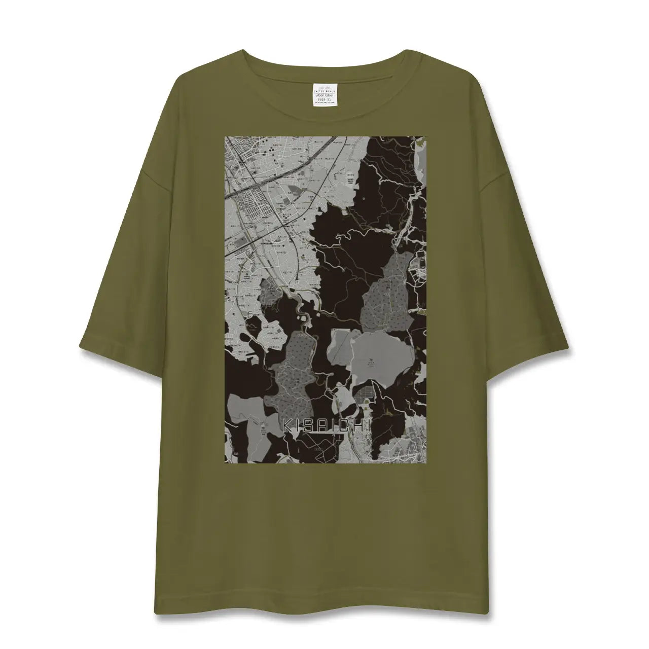【私市(大阪府)】地図柄ビッグシルエットTシャツ