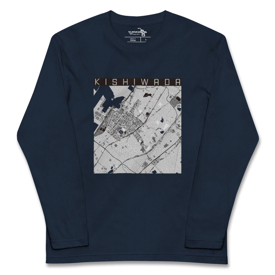【岸和田(大阪府)】地図柄ロングスリーブTシャツ