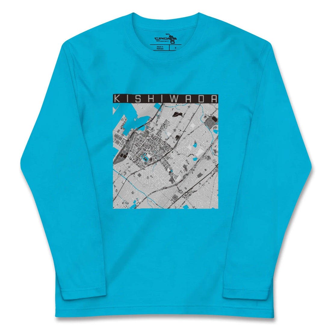 【岸和田(大阪府)】地図柄ロングスリーブTシャツ