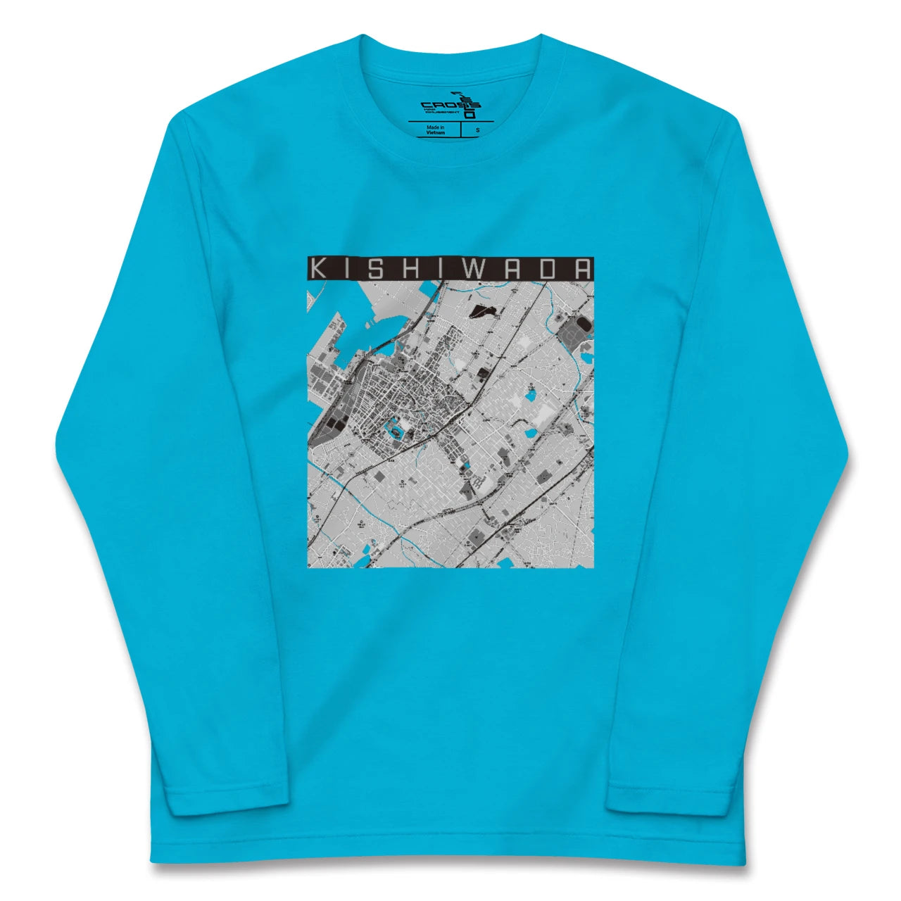 【岸和田(大阪府)】地図柄ロングスリーブTシャツ