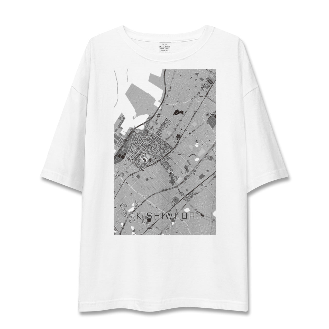 【岸和田(大阪府)】地図柄ビッグシルエットTシャツ