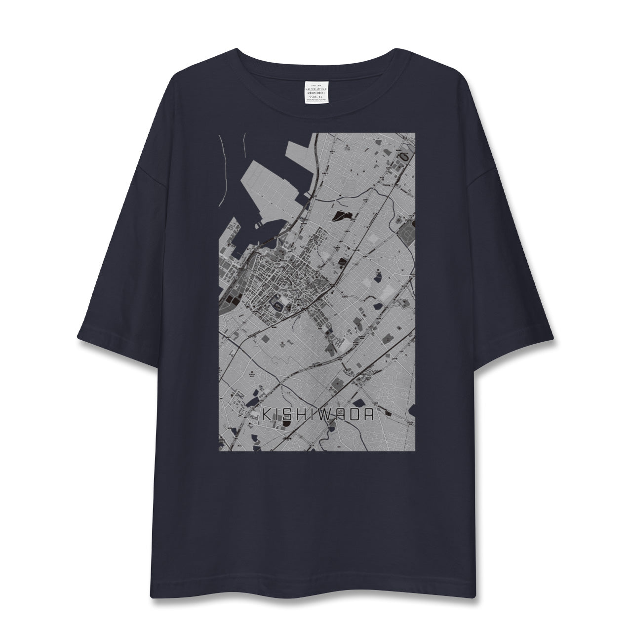 【岸和田(大阪府)】地図柄ビッグシルエットTシャツ