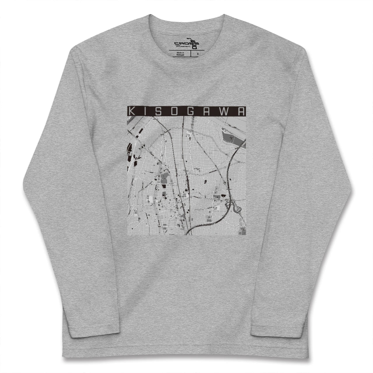 【木曽川(愛知県)】地図柄ロングスリーブTシャツ
