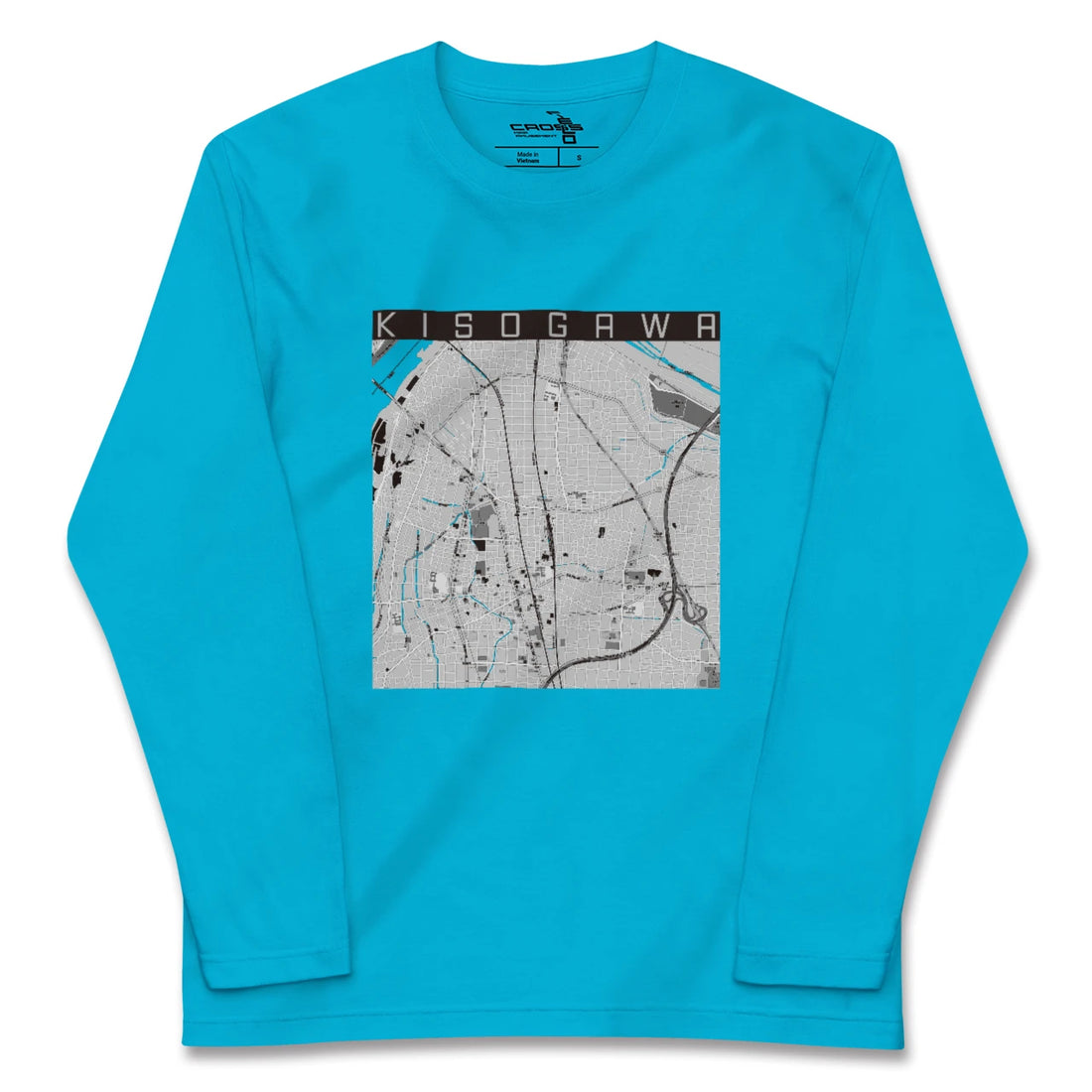 【木曽川(愛知県)】地図柄ロングスリーブTシャツ