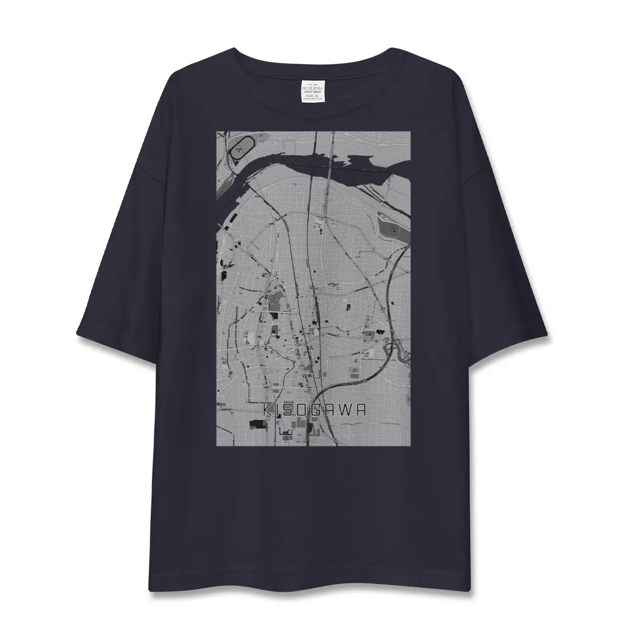 【木曽川(愛知県)】地図柄ビッグシルエットTシャツ