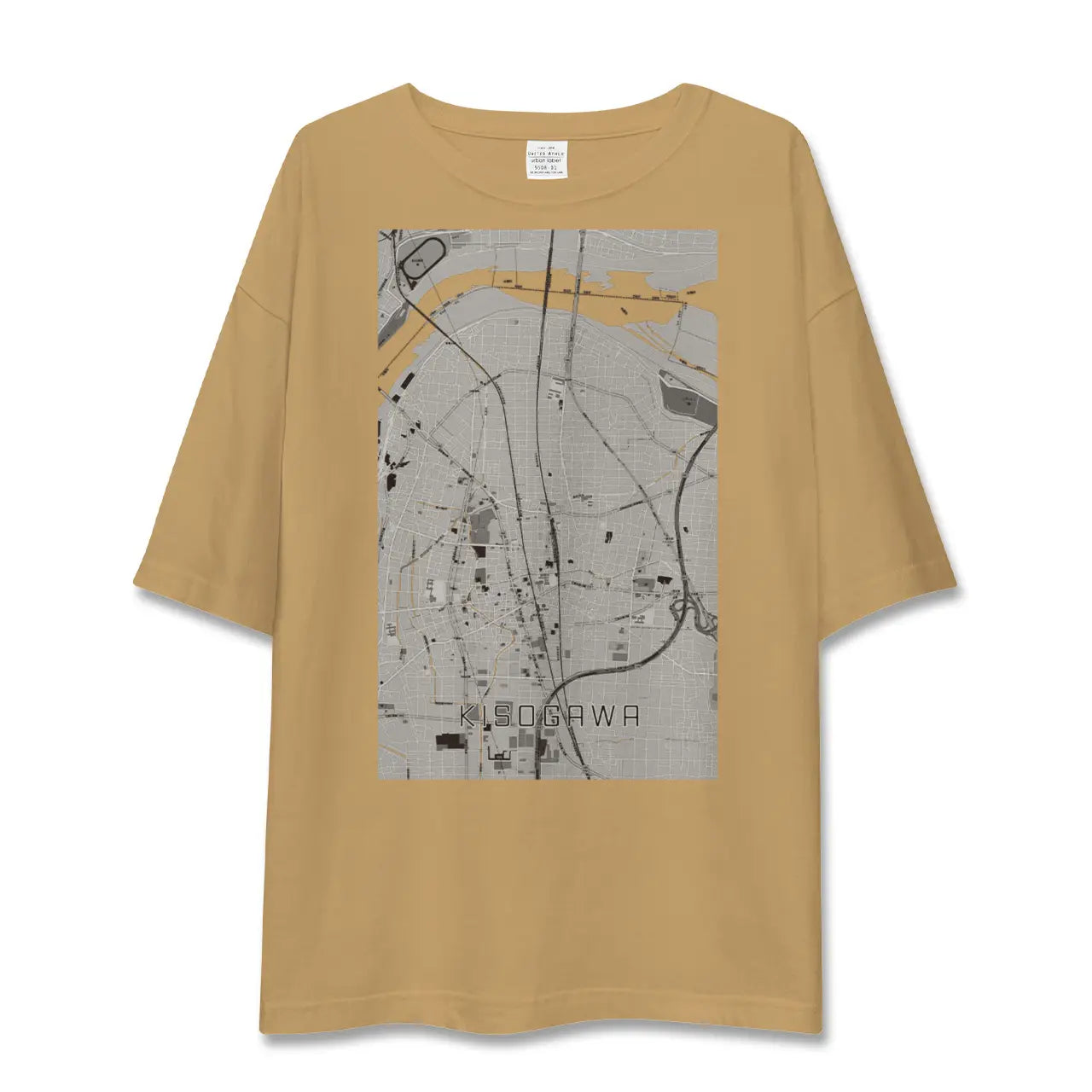 【木曽川(愛知県)】地図柄ビッグシルエットTシャツ