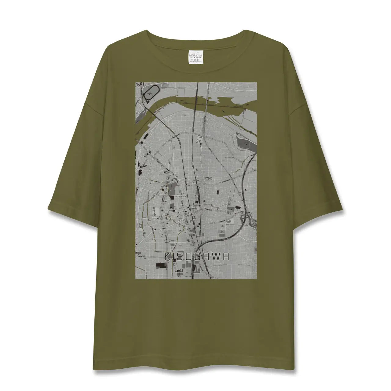 【木曽川(愛知県)】地図柄ビッグシルエットTシャツ