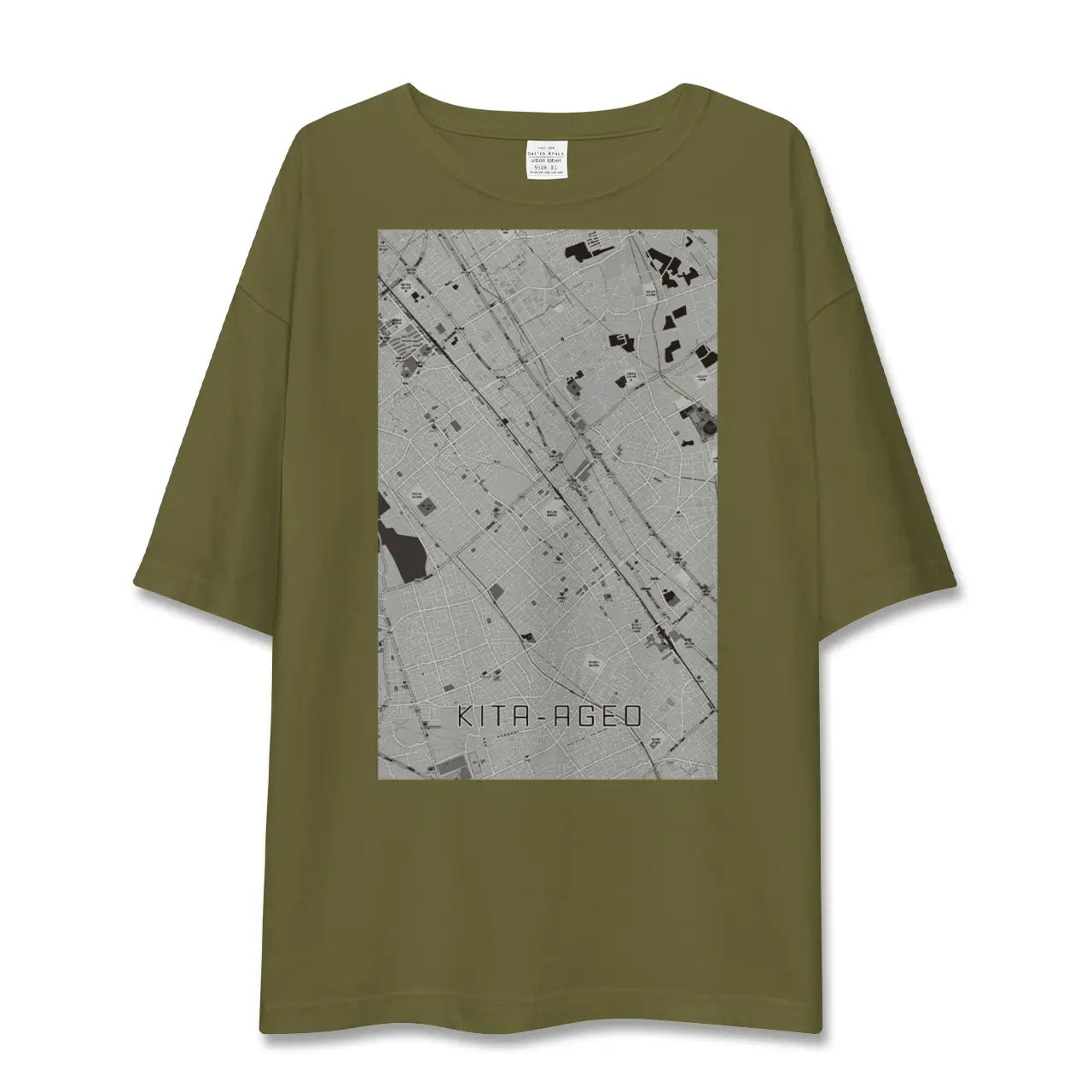 【北上尾(埼玉県)】地図柄ビッグシルエットTシャツ