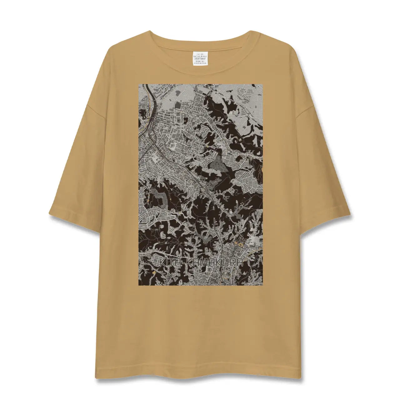 【北鎌倉(神奈川県)】地図柄ビッグシルエットTシャツ