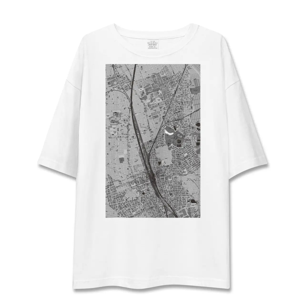 【北大宮(埼玉県)】地図柄ビッグシルエットTシャツ