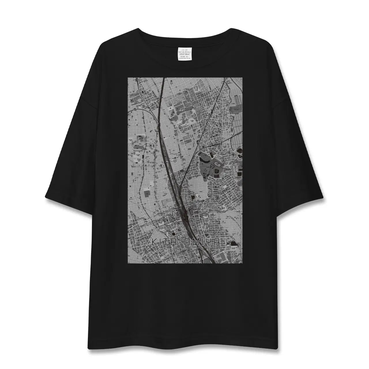 【北大宮(埼玉県)】地図柄ビッグシルエットTシャツ