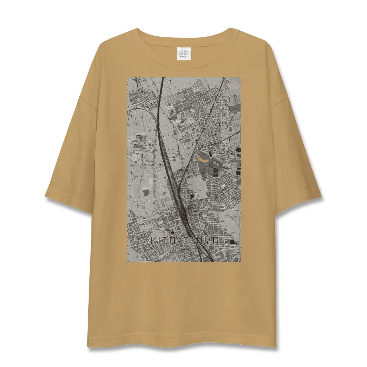 【北大宮(埼玉県)】地図柄ビッグシルエットTシャツ
