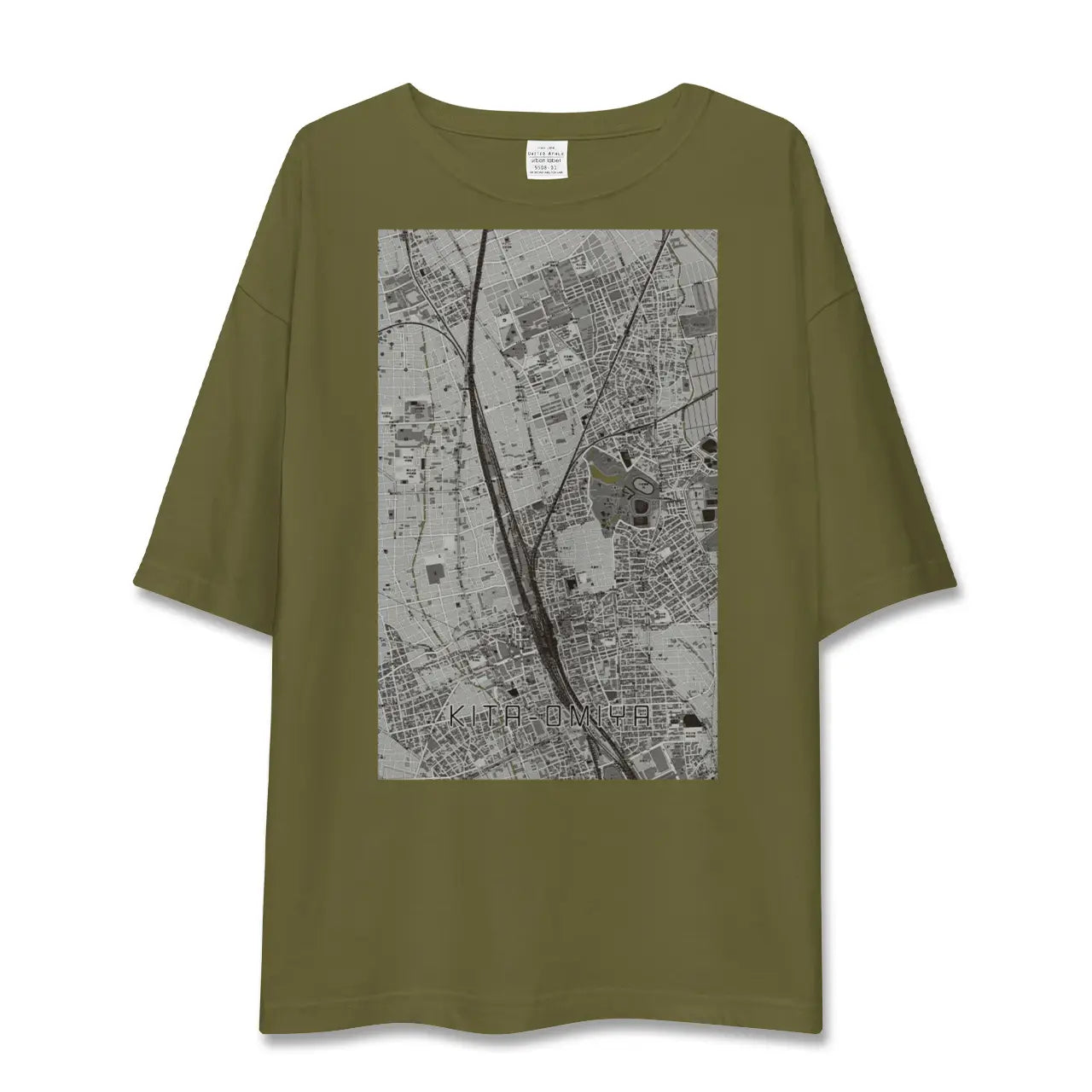 【北大宮(埼玉県)】地図柄ビッグシルエットTシャツ