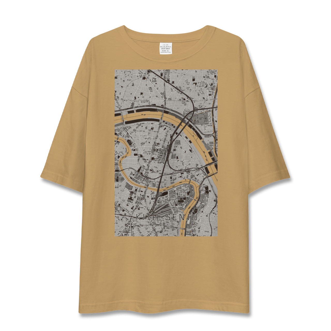 【北千住(東京都)】地図柄ビッグシルエットTシャツ