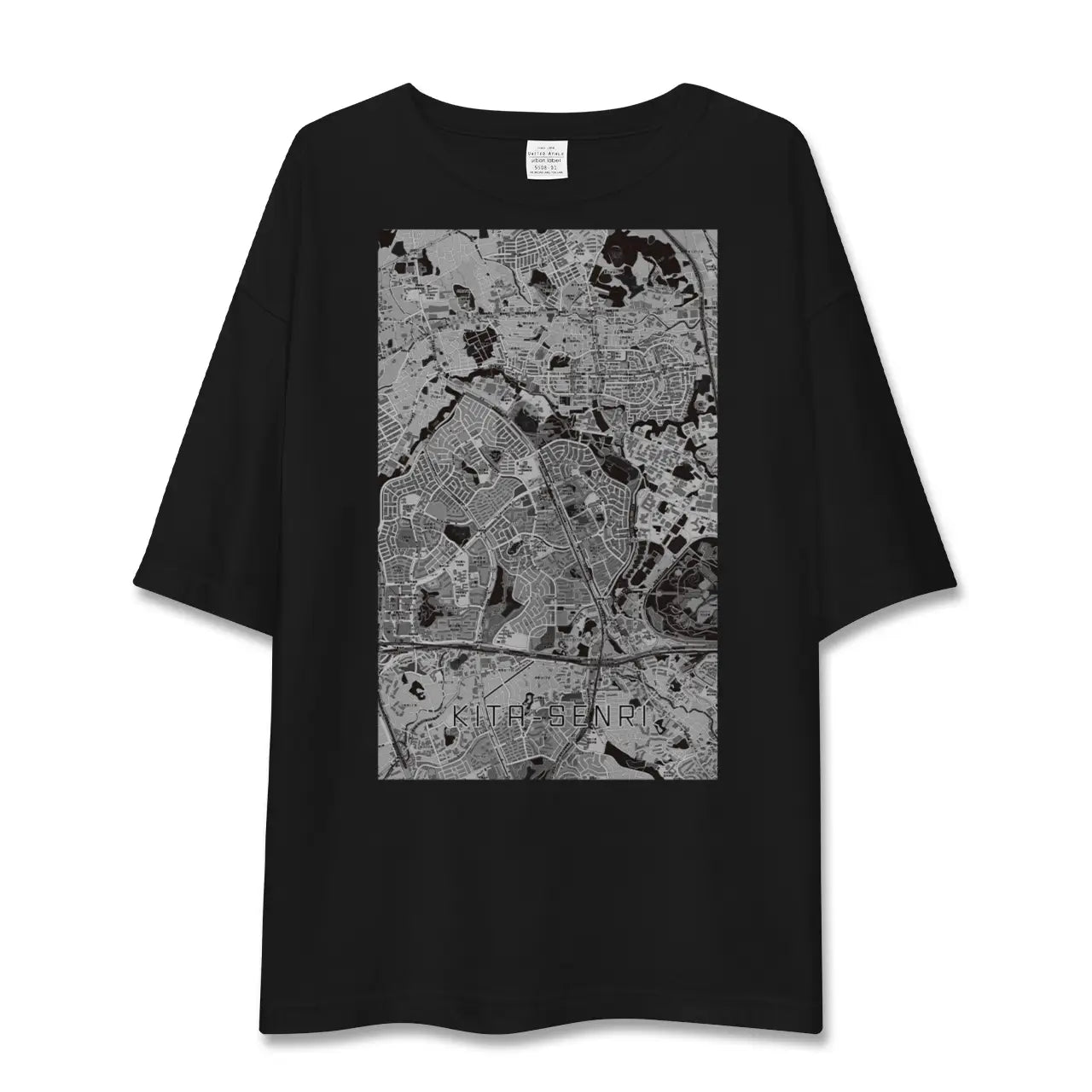 【北千里(大阪府)】地図柄ビッグシルエットTシャツ