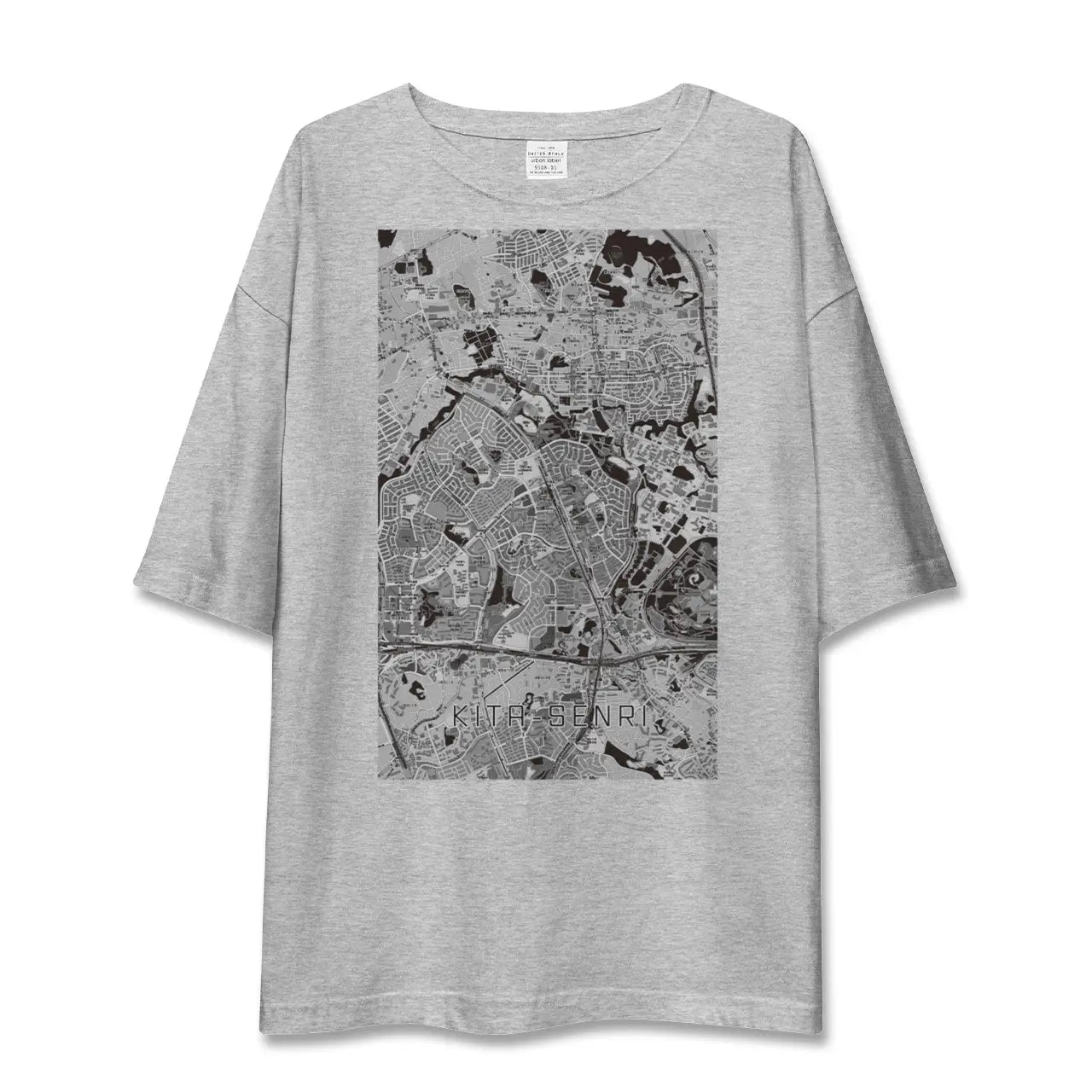 【北千里(大阪府)】地図柄ビッグシルエットTシャツ