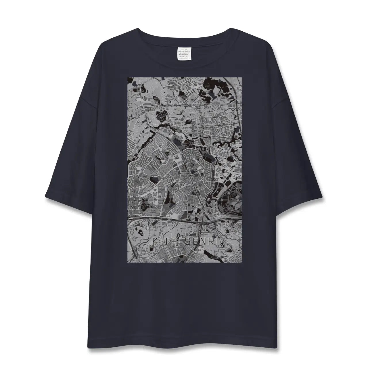 【北千里(大阪府)】地図柄ビッグシルエットTシャツ