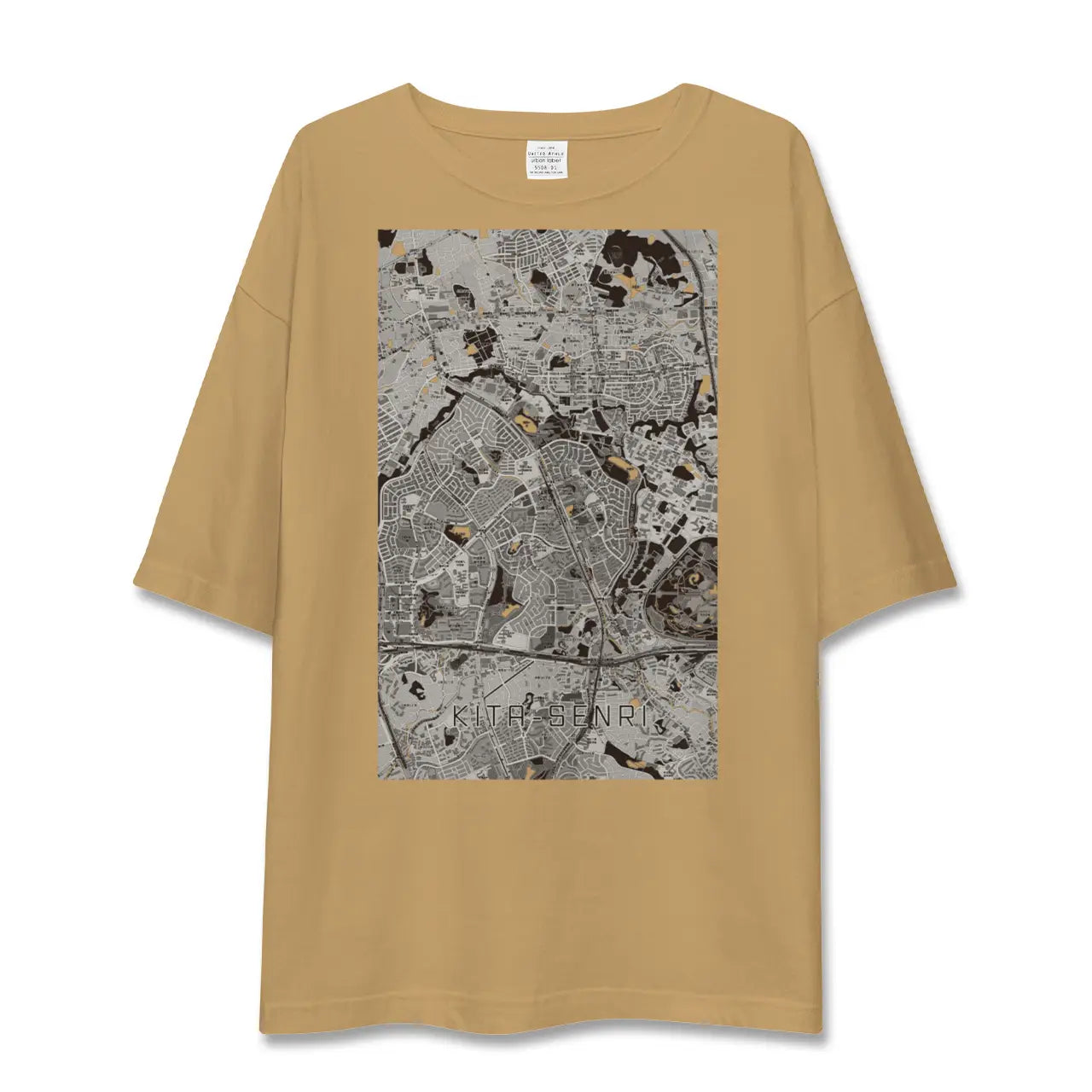 【北千里(大阪府)】地図柄ビッグシルエットTシャツ