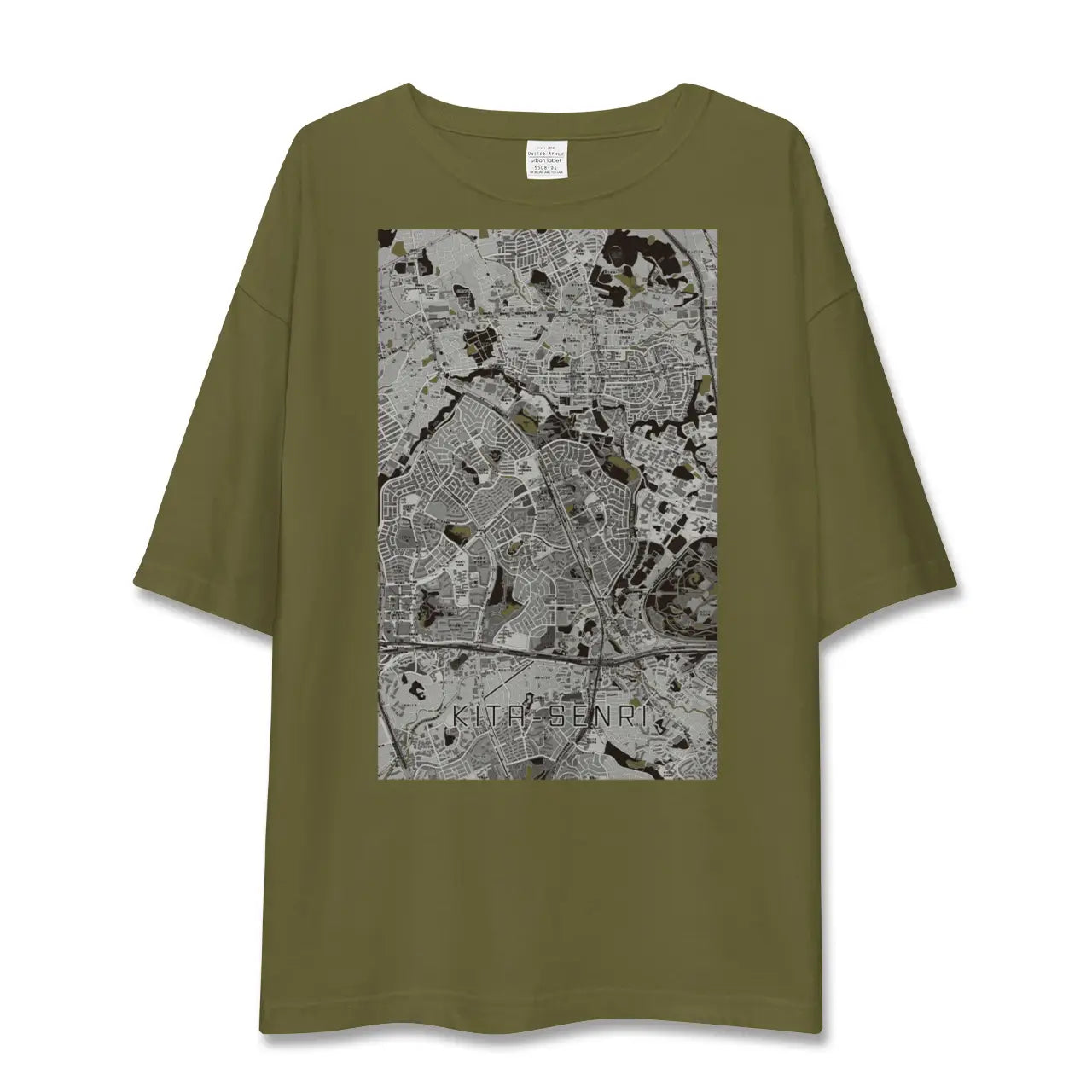 【北千里(大阪府)】地図柄ビッグシルエットTシャツ