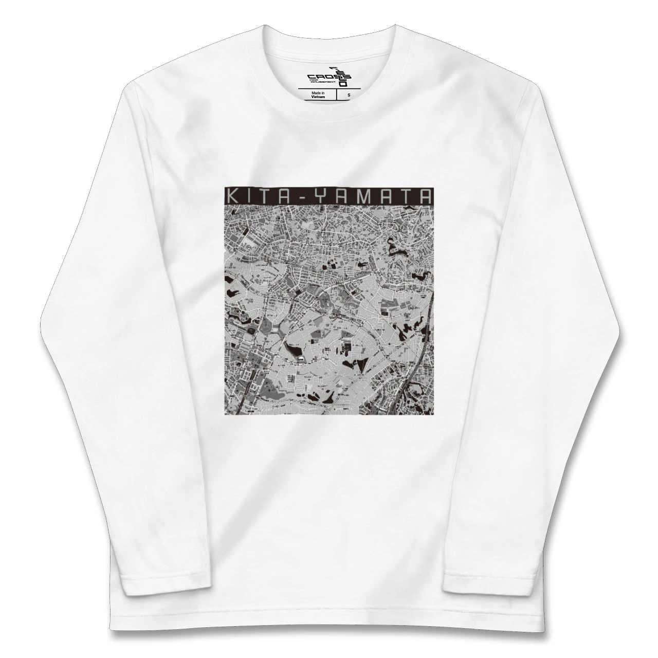 【北山田(神奈川県)】地図柄ロングスリーブTシャツ