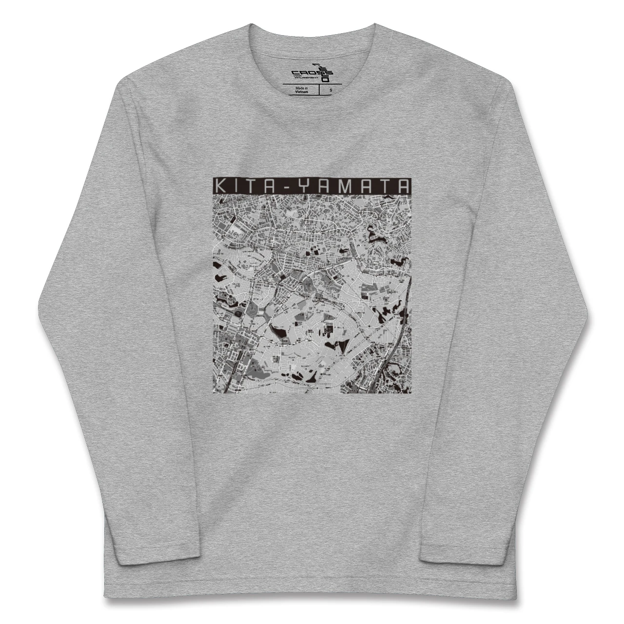 【北山田(神奈川県)】地図柄ロングスリーブTシャツ